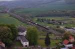 254 052 mit Gterzug am 02.05.2010 bei Saaleck.