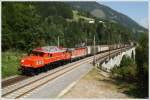 1020 018 (ex E 94.001 der Deutschen Reichsbahn) + 1144 070 fahren mit SDG 90854 von Spittal an der Drau nach Salzburg Gnigl.Es war die berstellfahrt zum E94 Treffen in Freilassing.