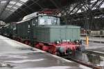 E94 056 auf dem Museumsgleis im Leipziger Hauptbahnhof.26.03.2011.