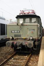 Technik-Nostalgie: 194 051-9 prsentiert sich den Besuchern der Mrklin-Tage in Gppingen mit dem unvergesslichen Charme der Kanten und Ecken.