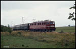 251004 ist hier kurz vor Elbingerode mit dem P 16437 aus Königshütte am 7.9.1991 um 13.58 Uhr unterwegs.