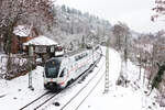 IC Stuttgart-Zürich am 15.01.2023 oberhalb von Stuttgart-Heslach.