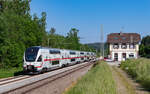 4010 108 als IC 2371 (Stuttgart Hbf - Konstanz) bei Peterzell 10.6.23