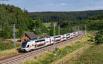 4010 102  Naturpark Schönbuch  als IC 2370 (Konstanz - Stuttgart Hbf) bei Sommerau 28.6.23