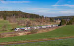 4010 101 als IC 2181 (Stuttgart Hbf - Radolfzell) bei Stockburg 22.3.24