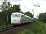 Am 17.05.07 befuhr eine ICE1 Garnitur von Hamburg in Richtung Hannover die eingleisige Strecke Rotenburg(Wmme)-Verden.