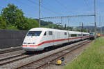 ICE 401 575-6 durchfährt den Bahnhof Gelterkinden. Die Aufnahme stammt vom 17.07.2019.