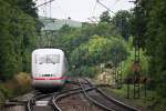 Frontansicht von 401 580-6 am 12.07.2014 beim Abzweig Leutersberg, als dieser auf dem Weg nach Freiburg (Brsg) Hbf war.