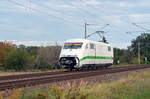 402 005 rollte am 24.09.20 ohne den üblichen Wagenpark durch Jeßnitz Richtung Bitterfeld. Möglicherweise eine Probefahrt aus dem Aw Dessau.