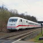 402 030 (DELITZSCH) als ICE 604 nach Emden=Aussenhafen in Rheine=Bentlage, 03.03.2024