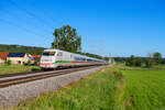 402 045 DB Fernverkehr als ICE 582 (München Hbf - Hamburg-Altona) bei Oberdachstetten, 13.06.2021