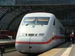 InterCityExpress 848 nach Dsseldorf Hbf und InterCityExpress 858 nach Kln Hbf bei der Einfahrt Berlin Hbf am 07.06.2008 aufgenommen. Hier zu sehen der ICE 858.