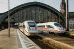 ICE 412 057  Bundesrepublik Deutschland  DB & ICE 406 585-0 in Köln Hbf, Juni 2022.