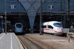 Nach der Rckfahrt nach Leipzig berraschte in Leipzig Hbf ein ICE 3, welcher am 31.07.10 von Leipzig aus nach Frankfurt fuhr.