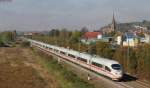 403 031-8  Westerland  und 403 016-9  Siegburg  als ICE 103 (Hannover Hbf-Basel SBB) bei Teningen 31.10.13