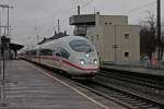 Durchfahrt am 28.02.2014 von 403 522-6/403 004-5  Solingen  zusammen mit 403 014-4/403 514-3  Bergisch Gladbach  als ICE 1107 (Düsseldorf Hbf - Basel SBB) in Müllheim (Baden).