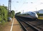 in Nachschuss vom ICE3 DB  aus Brüssel-Süd-Frankfurt am Main kommt aus Richtung Aachen-West als Umleiter und fährt durch Kohlscheid und fährt in Richtung Herzogenrath,Neuss.