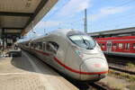 DB 408 012-3 als ICE 621 von Düsseldorf Hbf nach München Hbf, am 03.10.2023 in Nürnberg Hbf.