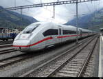 DB - ICE 412 011 abgestellt im Bhf. Frutigen am 30.04.2023