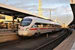 DB: 411 505-1  Horb am Neckar  als ICE von Dortmund Hbf nach München Hbf bei der Abfahrt in Nürnberg Hbf.