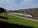 Der 411 011 am 06.04.2018 unterwegs bei Einöd.