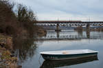 ICE 90 von Wien nach Hamburg bei Überquerung der Donau in Regensburg-Prüfening, 04.03.2017