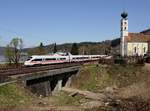 Der 411 006 als ICE nach Wien am 08.04.2018 unterwegs bei Wernstein.