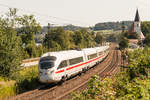 Am 20.09.2019 fährt ICE-T 411 006-0  Passau  bei Hausbach nahe Vilshofen in Richtung Plattling.