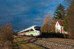 411 011  Hansestadt Wismar  mit dem ICE (Dortmund Hbf - Wien Hbf) bei Postbauer-Heng, 05.01.2020