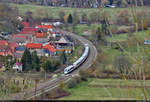 Ein Bild wie vor der NBS-Eröffnung in 2015:  411 075-5 (Tz 1175  Villingen-Schwenningen ) schlängelt sich als Umleiter bei Saaleck durch das Mittlere Saaletal.