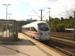 Nachschuss ICE 184 (BR 411 Tw 1183) im Bahnhof Rottweil 5.9.07