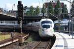 HAMBURG, 10.07.2021, ein ICE T der BR 411 bei der Einfahrt in Hamburg Hbf