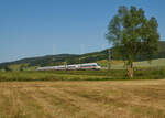 Allein war 411 012 am 12.06.2023 als ICE 1556 auf dem Weg von Dresden nach Wiesbaden.