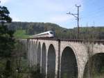 Rund um den Rheinfall 2008 - Noch bis 2006 wre an dieser Stelle und um diese Zeit hier der Cisalpino zu fotografieren gewesen.