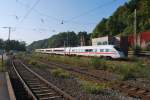 411 554 auf den Weg zu seiner  Taufe  nach Sonneberg durchfhrt den Bahnhof Coburg.