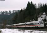 411 083-9 (Tz 1183) Oberursel/Taunus als ICE281 (Stuttgart Hbf-Zrich HB) bei Epfendorf 26.2.09