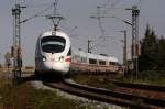 411 034  Kaiserslautern , ICE 1543, Farnkfurt(Main)-Dresden, bei Jessen, 19.08.09