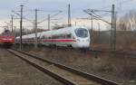 DB 411 019-3  Meien  als ICE 1610 von Mnchen Hbf nach Berlin Gesundbrunnen, bei der Durchfahrt in Naumburg (S) Hbf; 20.03.2010