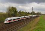 DB 411 076-3  Coburg  + DB 411 065-6  Bad Oeynhausen  als ICE 1509 von Berlin Gesundbrunnen nach Mnchen Hbf, bei Schkortleben; 25.10.2010