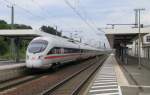 ICE 1507 von Hamburg-Altona nach Leipzig Hbf durchfhrt am 13.07.2011 den Bahnhof Jterbog.