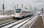 Ein ICE-T der BR 411 durcheilte am 29.01.12 Bitterfeld Richtung Leipzig, auch der Tf hatte eine Kamera zur Hand.