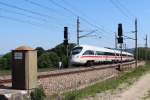 411 502 Neubrandenburg  hier zum sehn als ICE 22 von Wien Westbahnhof nach Dortmund bei der Durchfahrt des Bahnhof Bheimkirchen; am 20.05.2012