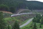 ICE 1207 nach Seefeld in Tirol, unterwegs am 09.Juni 2012 zwischen Steinbach am Wald und Ludwigsstadt Richtung Kronach.