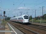 ICE 108 nach Berlin Hbf durchfhrt am 22.August 2012 den Bahnhof Grokorbetha Richtung Halle(Saale).