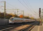 DB 411 067-2  Traunstein  als ICE 1555 von Frankfurt (M) Hbf nach Dresden Hbf, am 21.10.2012 bei der Einfahrt in Erfurt Hbf.