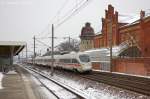 411 077-1  Rathenow  als ICE 1674 von Karlsruhe Hbf nach Berlin Ostbahnhof in Rathenow.