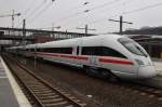 Hier 411 002-9  Neubrandenburg  und 411 027-6  Weimar  als ICE1511 von Berlin Gesundbrunnen nach München Hbf., bei der Einfahrt am 28.3.2014 in Berlin Gesundbrunnen.