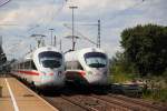 411 076-3  Coburg  und 411 019-3  Meißen  in Hochstadt/ Marktzeuln am 21.08.2014.