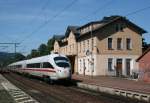 411 xxx als ICE 1707 (Rostock Hbf–Mnchen Hbf) am 16.08.2013 in Rudolstadt (Thr)