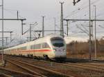 DB 411 077  Rathenow  + 411 032  Wittenberge  als ICE 1549 von Frankfurt (M) Flughafen Fernbf nach Dresden Hbf, am 08.02.2014 in Weimar.